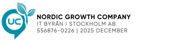 Nordic Growth Certificate, UC, IT Byrån i Stockholm AB, December 2025
